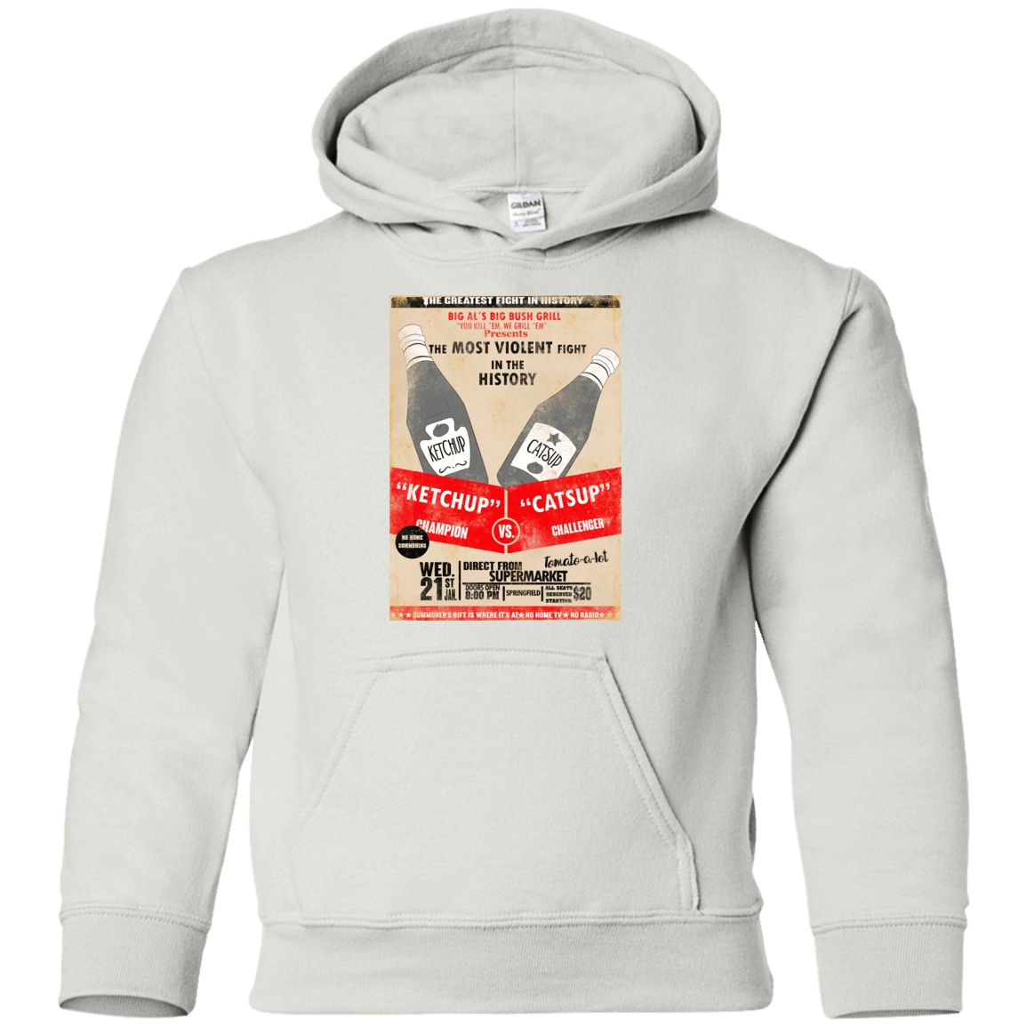 Sweatshirts White / YS Ketchup vs Catsup Youth Hoodie