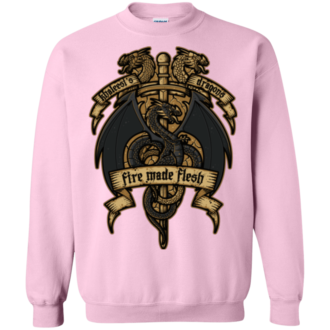 Sweatshirts Light Pink / Small KHALEESIS DRAGONS Crewneck Sweatshirt