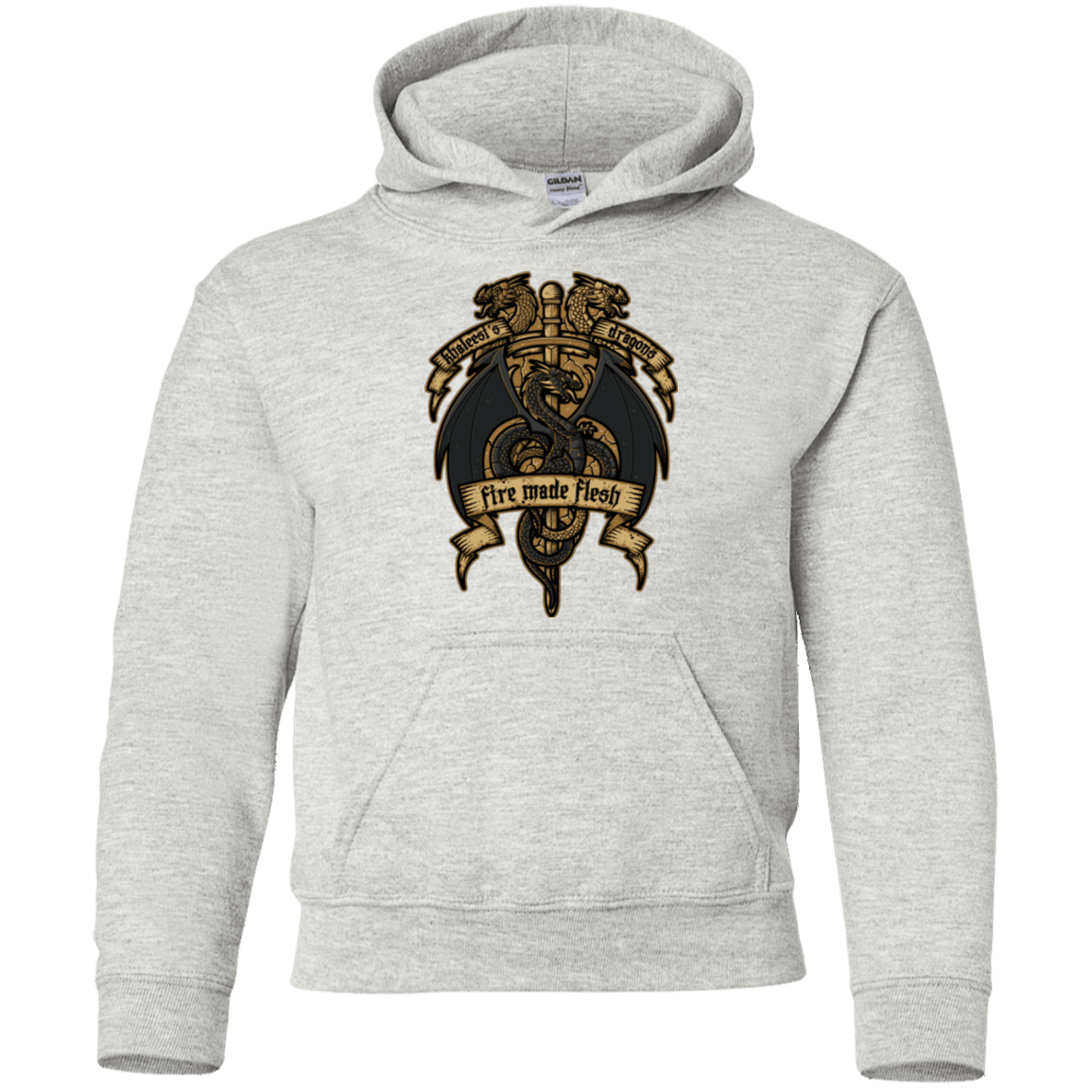 Sweatshirts Ash / YS KHALEESIS DRAGONS Youth Hoodie