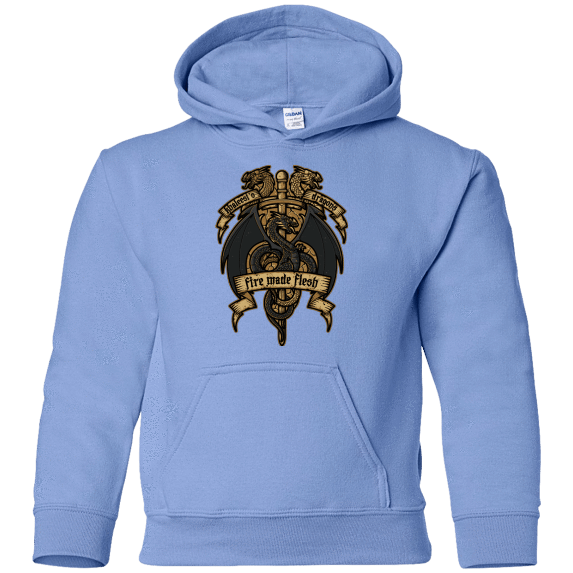 Sweatshirts Carolina Blue / YS KHALEESIS DRAGONS Youth Hoodie