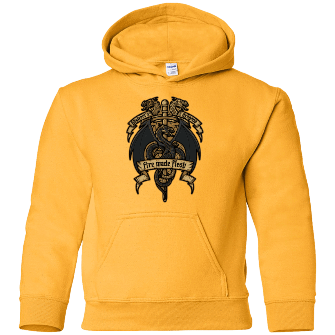 Sweatshirts Gold / YS KHALEESIS DRAGONS Youth Hoodie