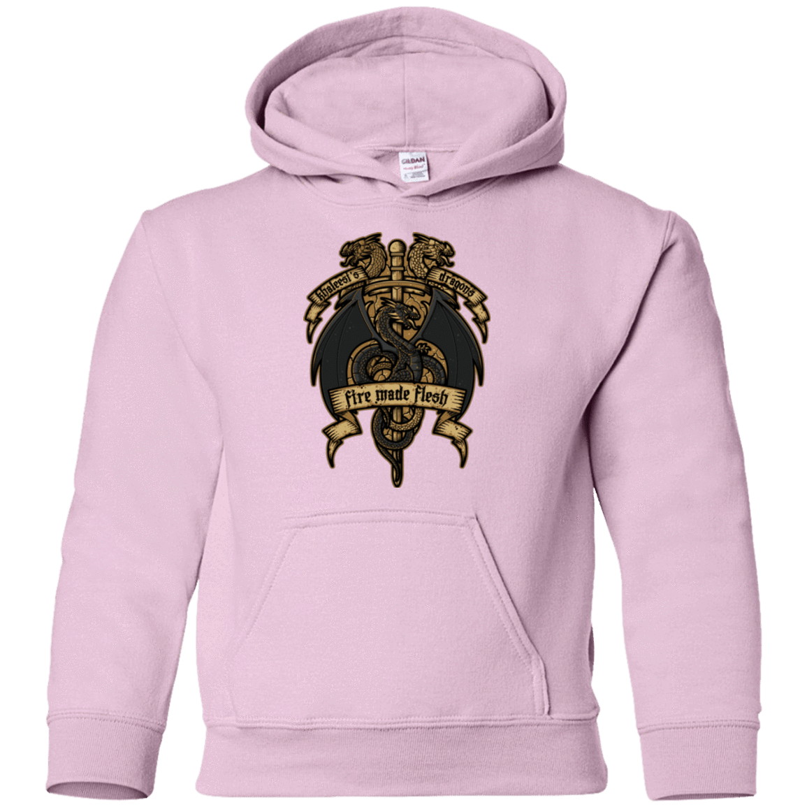 Sweatshirts Light Pink / YS KHALEESIS DRAGONS Youth Hoodie