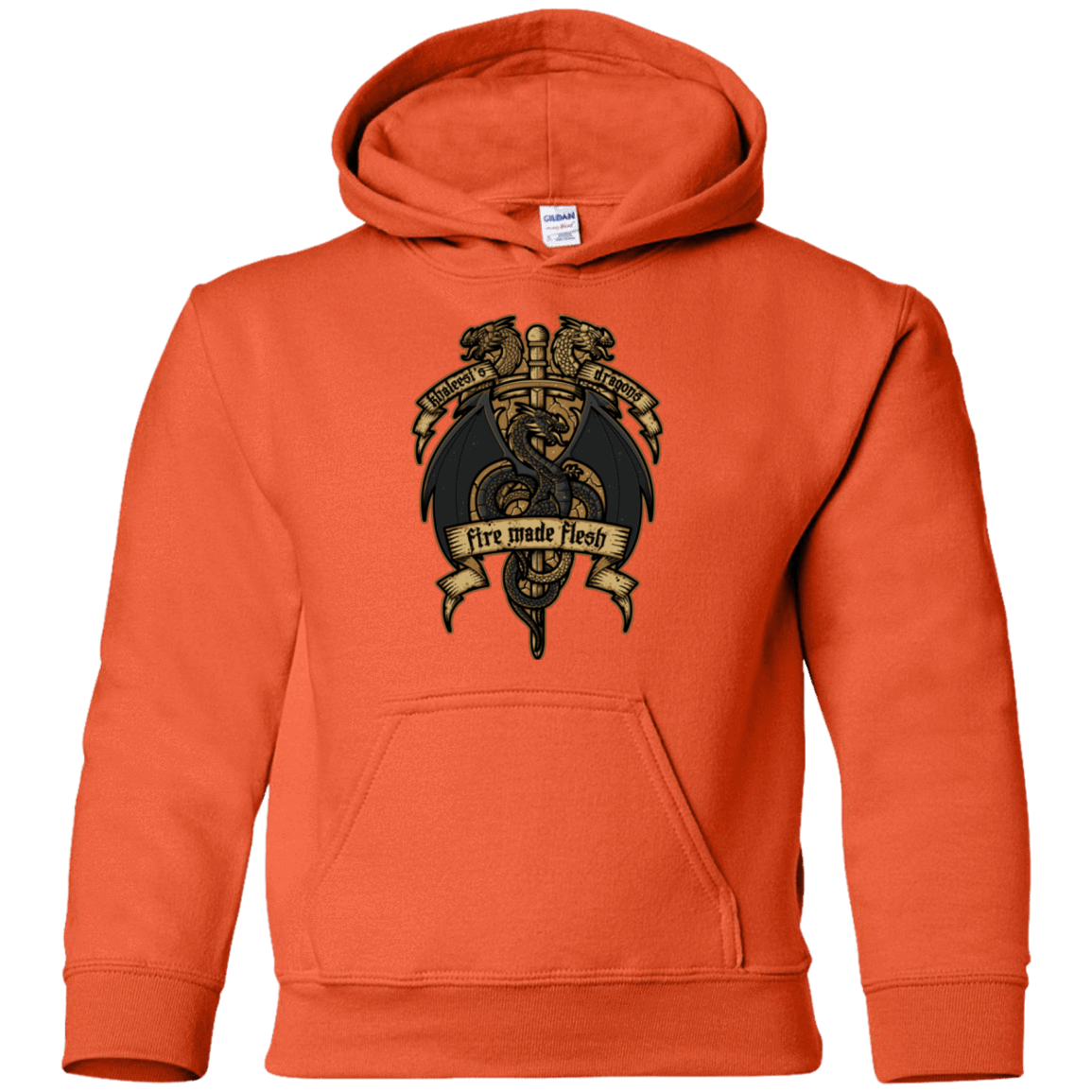 Sweatshirts Orange / YS KHALEESIS DRAGONS Youth Hoodie