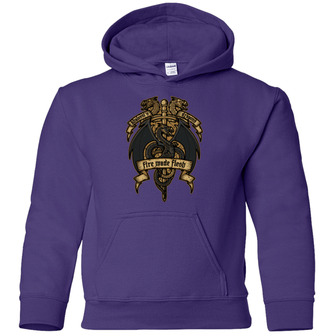 Sweatshirts Purple / YS KHALEESIS DRAGONS Youth Hoodie