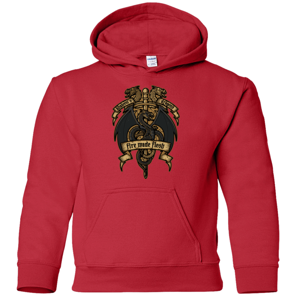 Sweatshirts Red / YS KHALEESIS DRAGONS Youth Hoodie