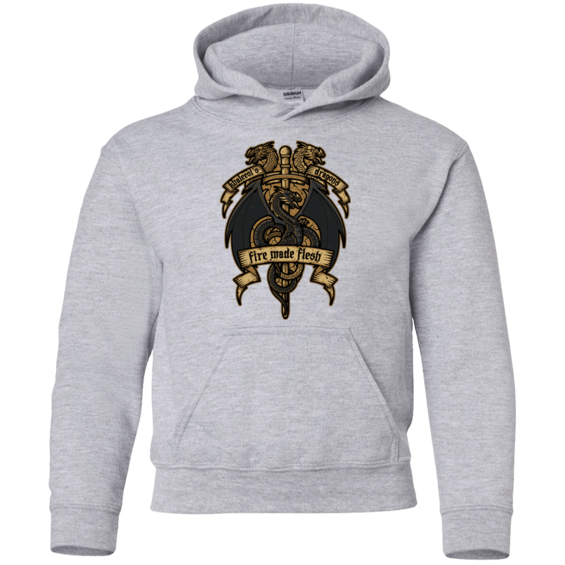 Sweatshirts Sport Grey / YS KHALEESIS DRAGONS Youth Hoodie