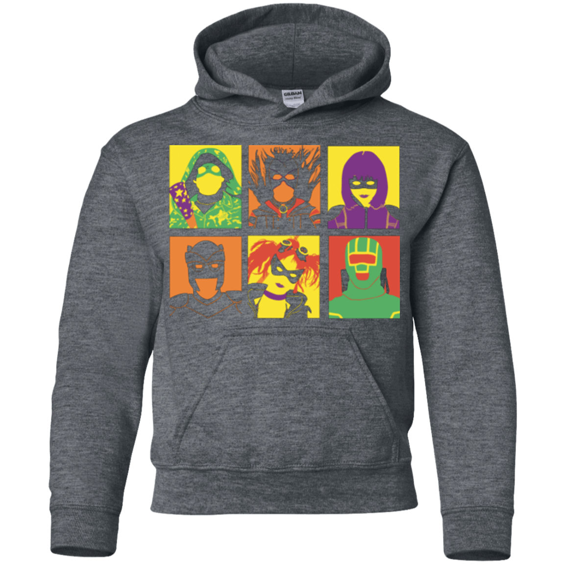 Sweatshirts Dark Heather / YS Kick Ass pop Youth Hoodie
