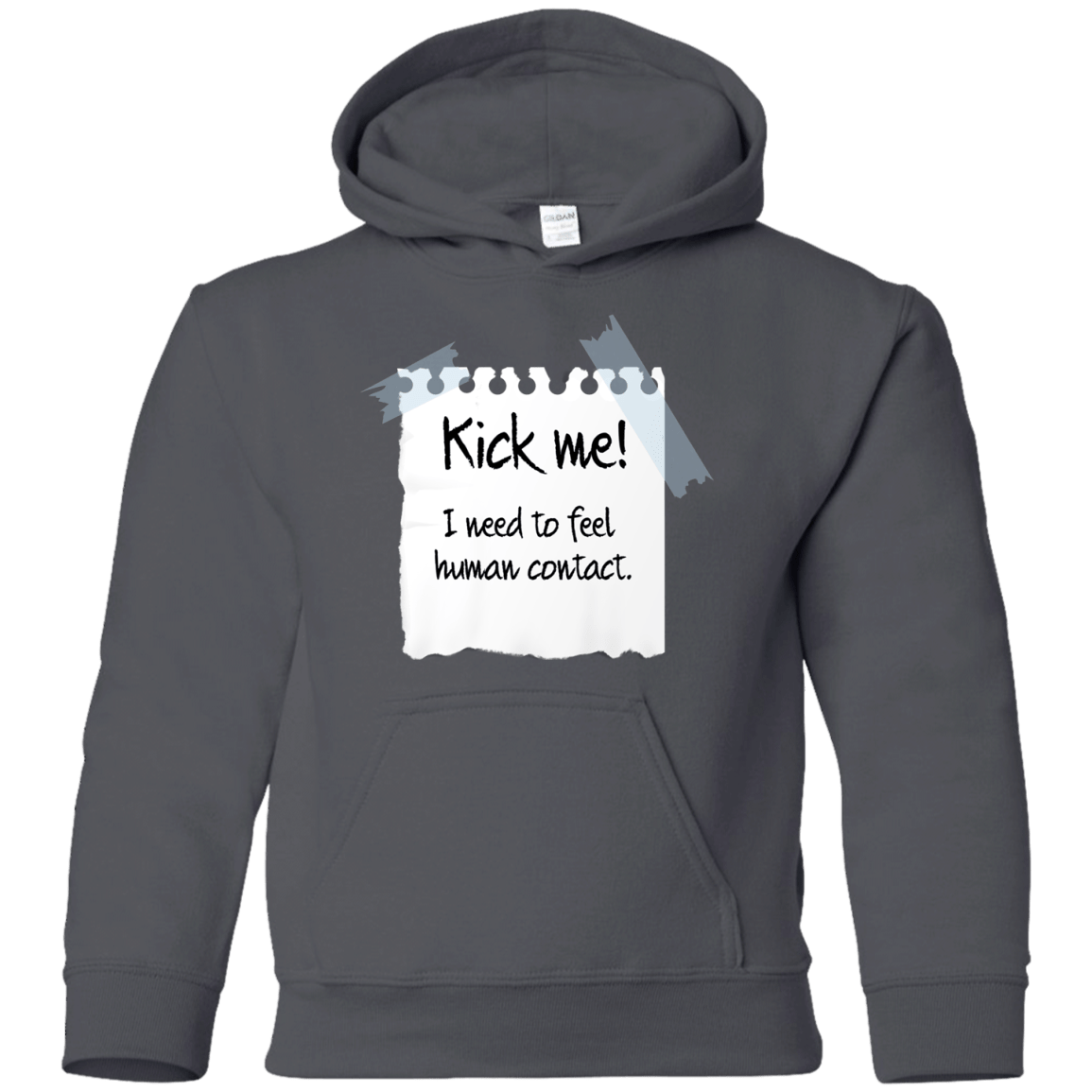 Sweatshirts Charcoal / YS Kick Me Youth Hoodie