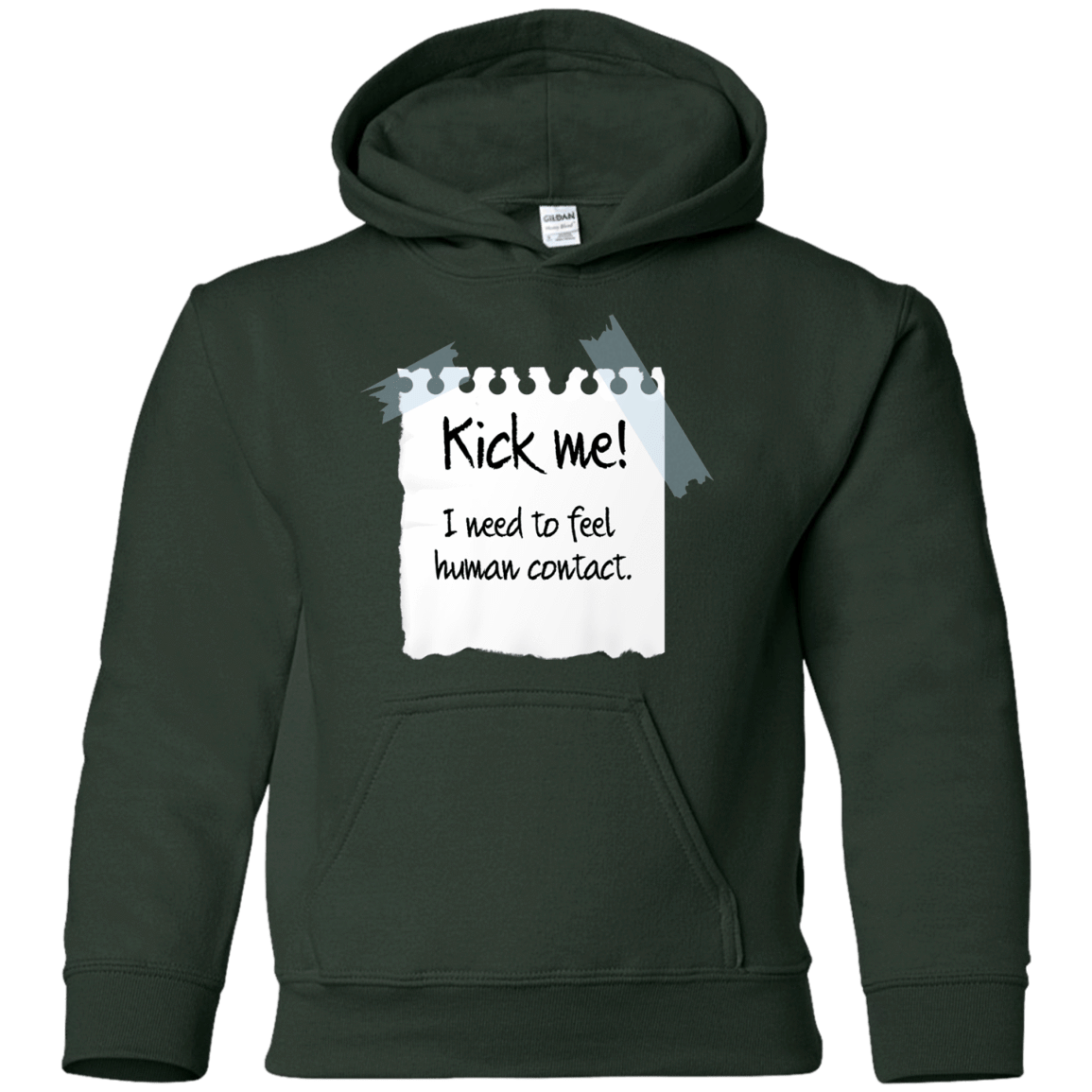 Sweatshirts Forest Green / YS Kick Me Youth Hoodie