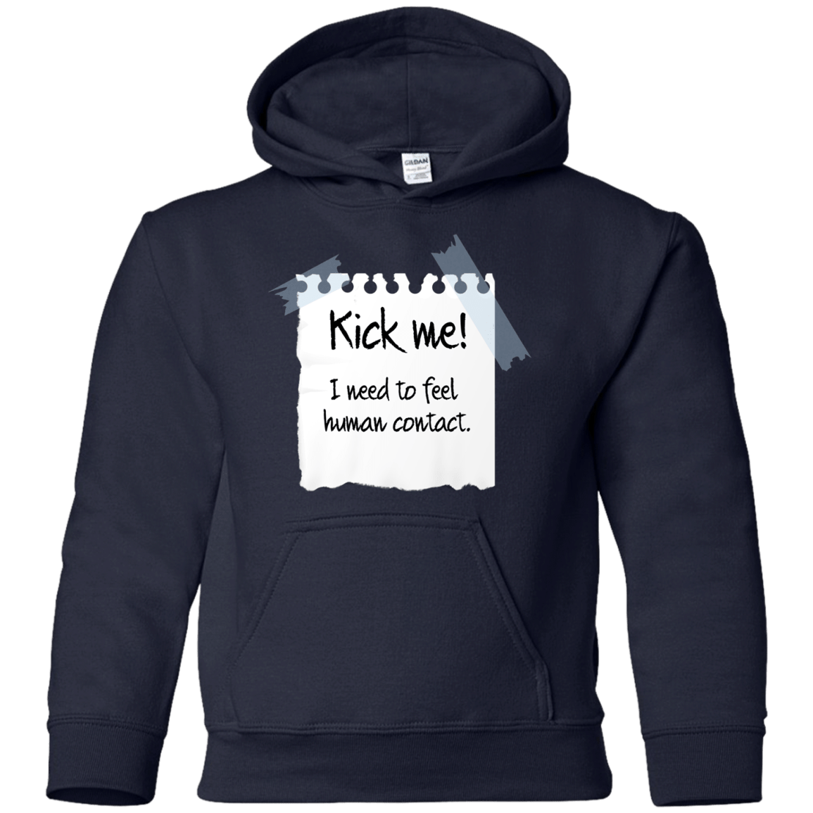 Sweatshirts Navy / YS Kick Me Youth Hoodie