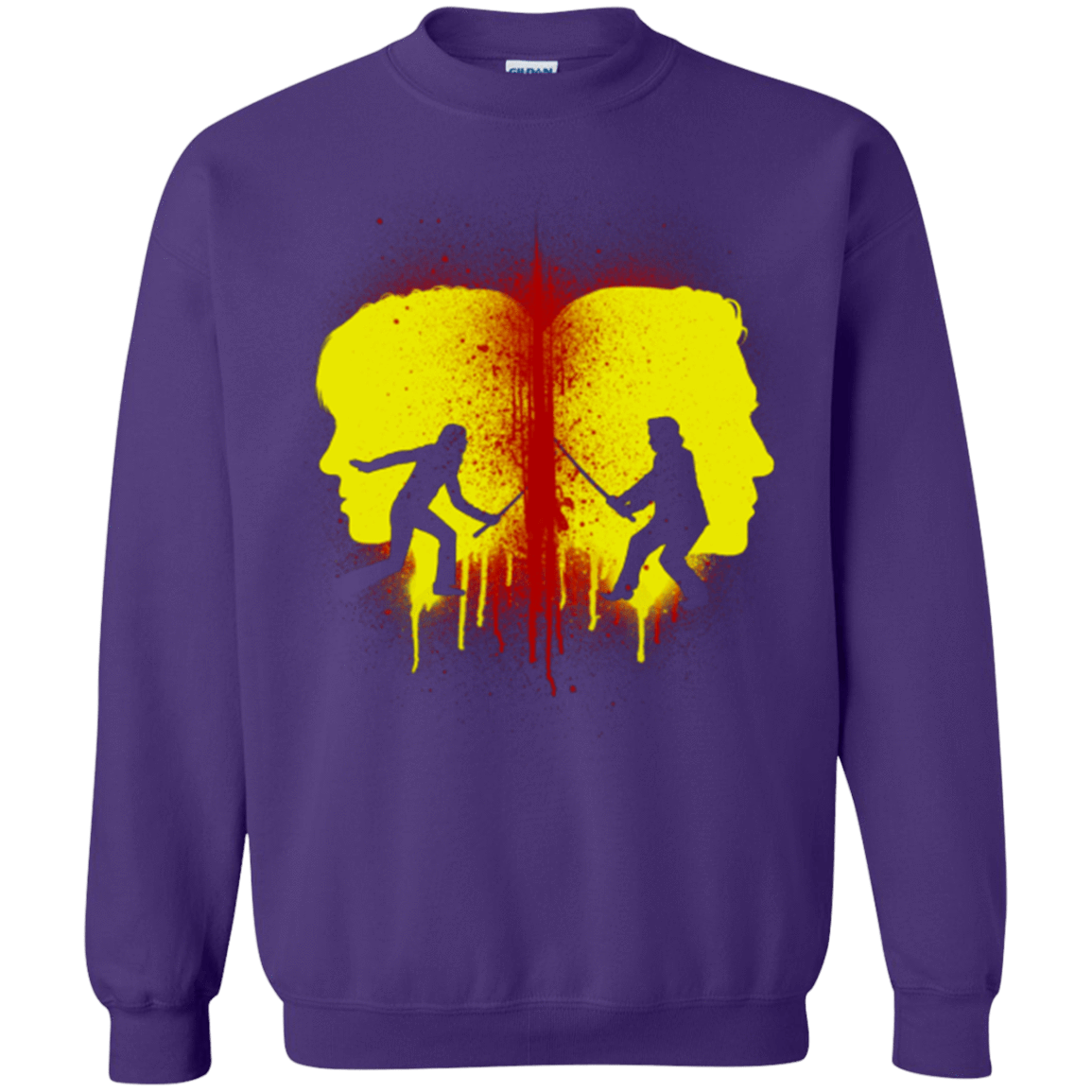 Sweatshirts Purple / Small Kill Bill Silhouettes Crewneck Sweatshirt