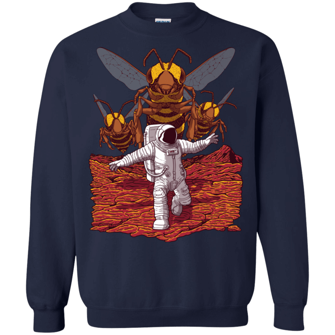Sweatshirts Navy / S Killer Bees on Mars Crewneck Sweatshirt