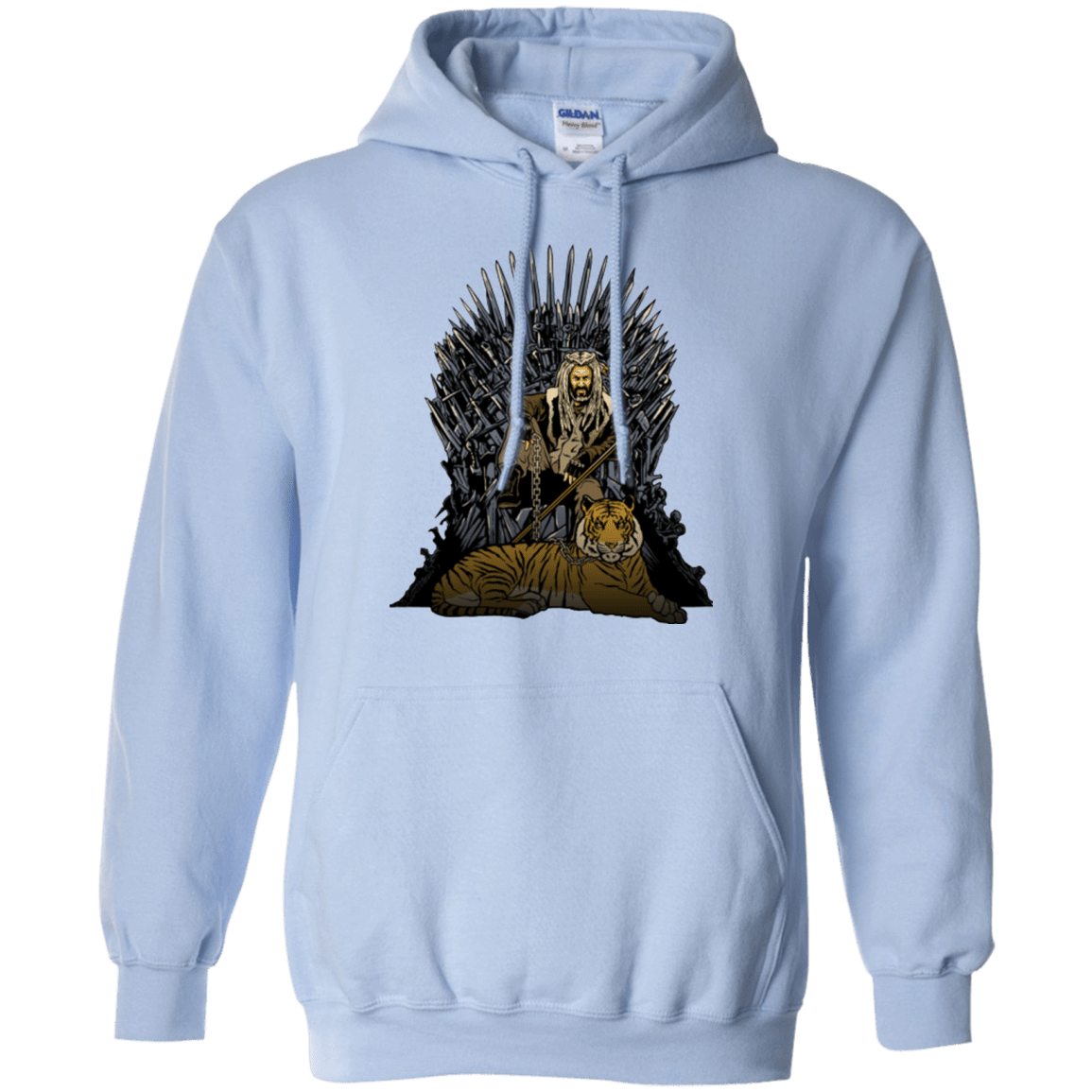 Sweatshirts Light Blue / Small King and Tiger Pullover Hoodie