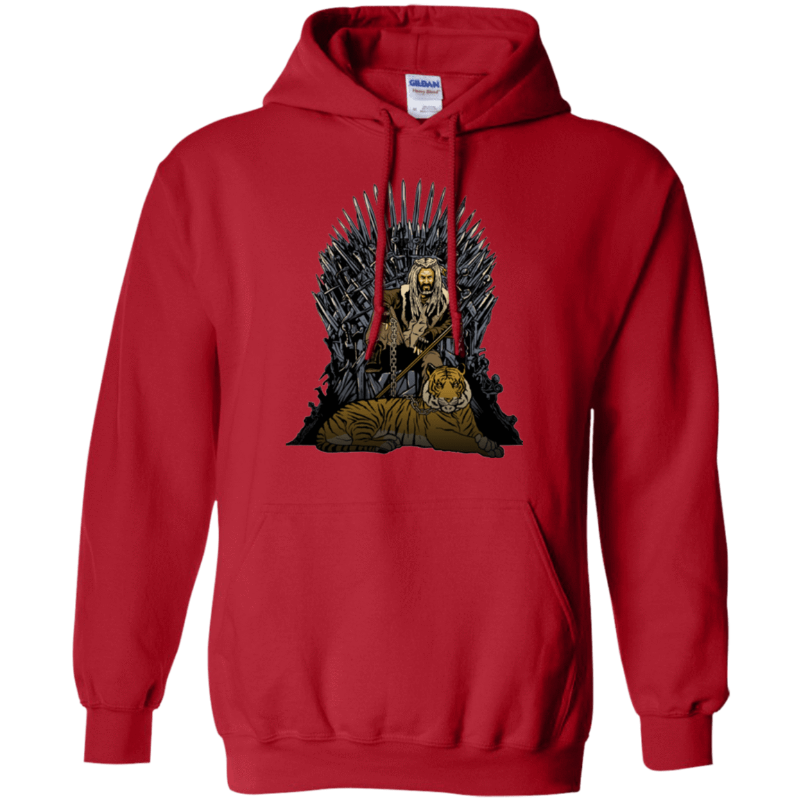 Sweatshirts Red / Small King and Tiger Pullover Hoodie