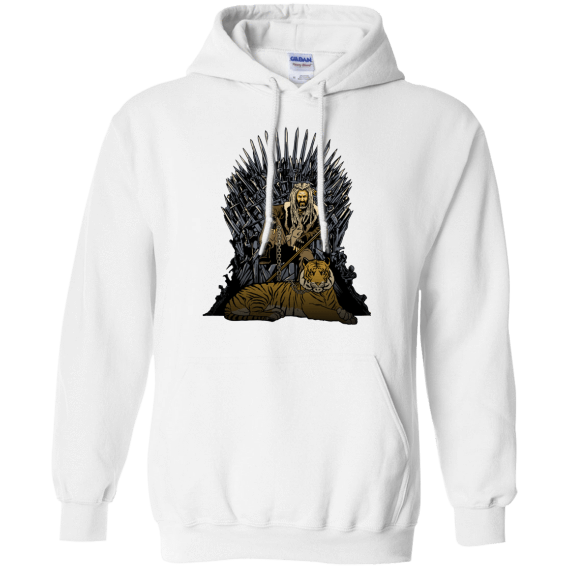 Sweatshirts White / Small King and Tiger Pullover Hoodie
