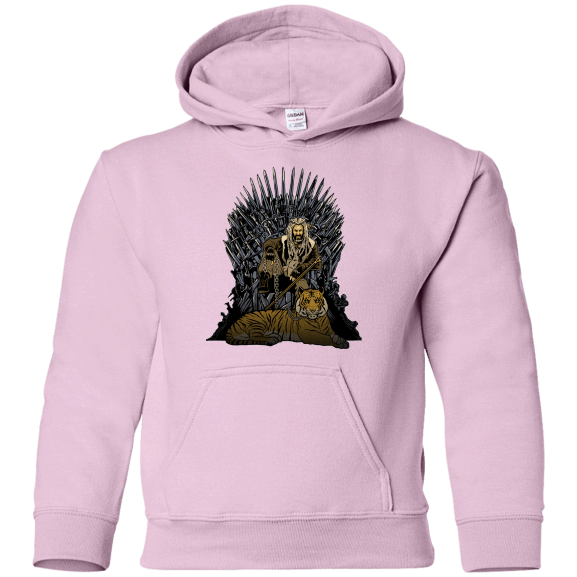 Sweatshirts Light Pink / YS King and Tiger Youth Hoodie