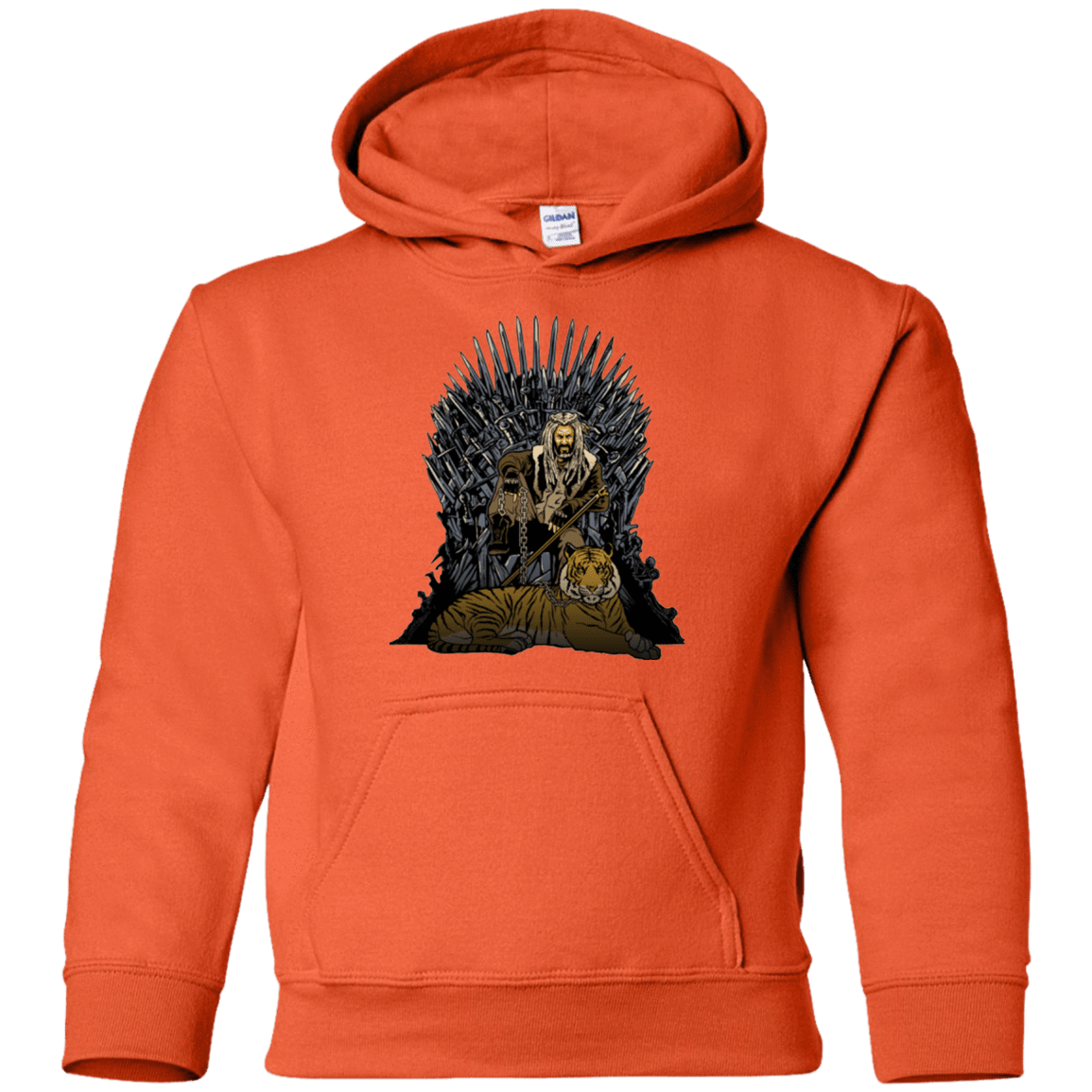 Sweatshirts Orange / YS King and Tiger Youth Hoodie