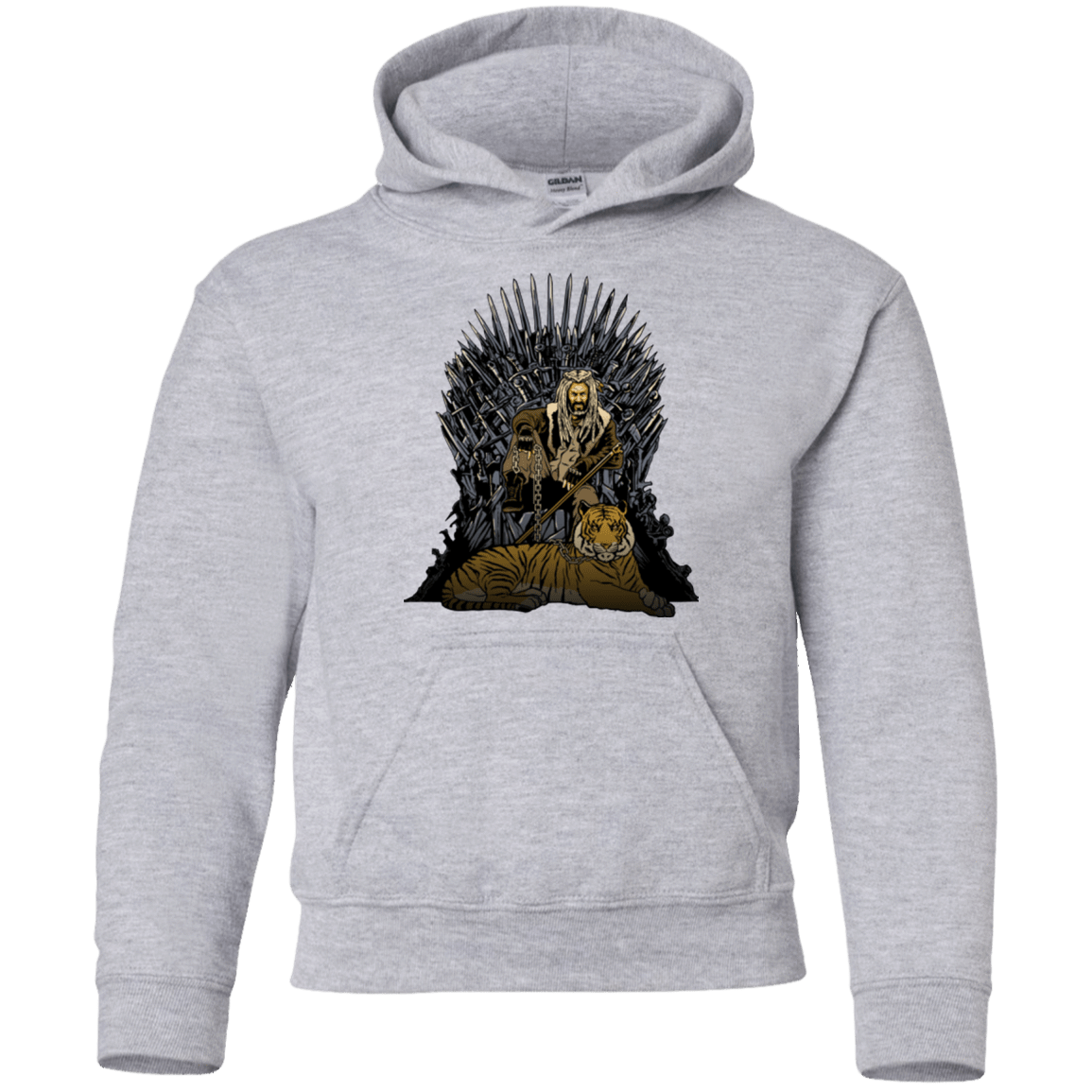 Sweatshirts Sport Grey / YS King and Tiger Youth Hoodie