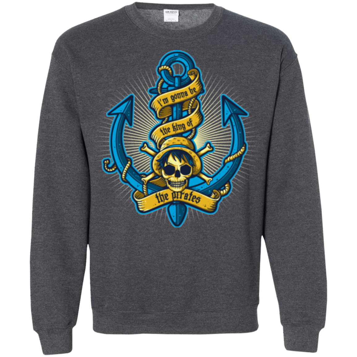 Sweatshirts Dark Heather / Small KING OF PIRATES Crewneck Sweatshirt