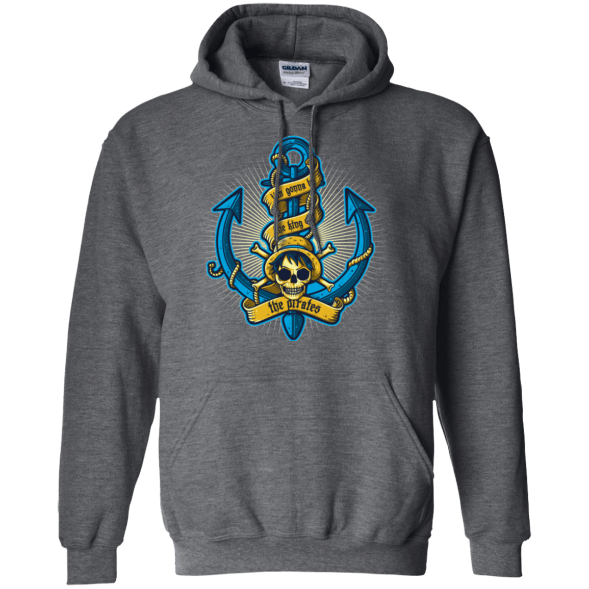 Sweatshirts Dark Heather / Small KING OF PIRATES Pullover Hoodie