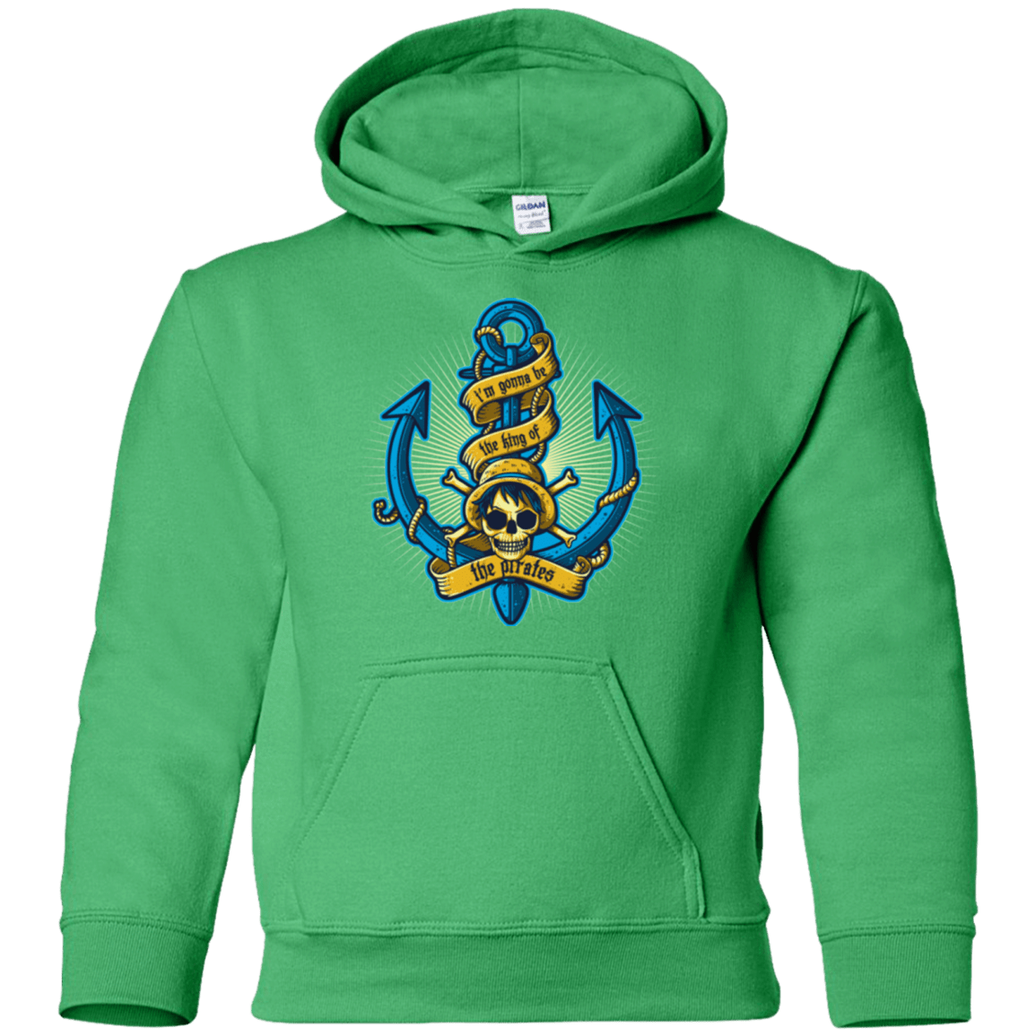 Sweatshirts Irish Green / YS KING OF PIRATES Youth Hoodie