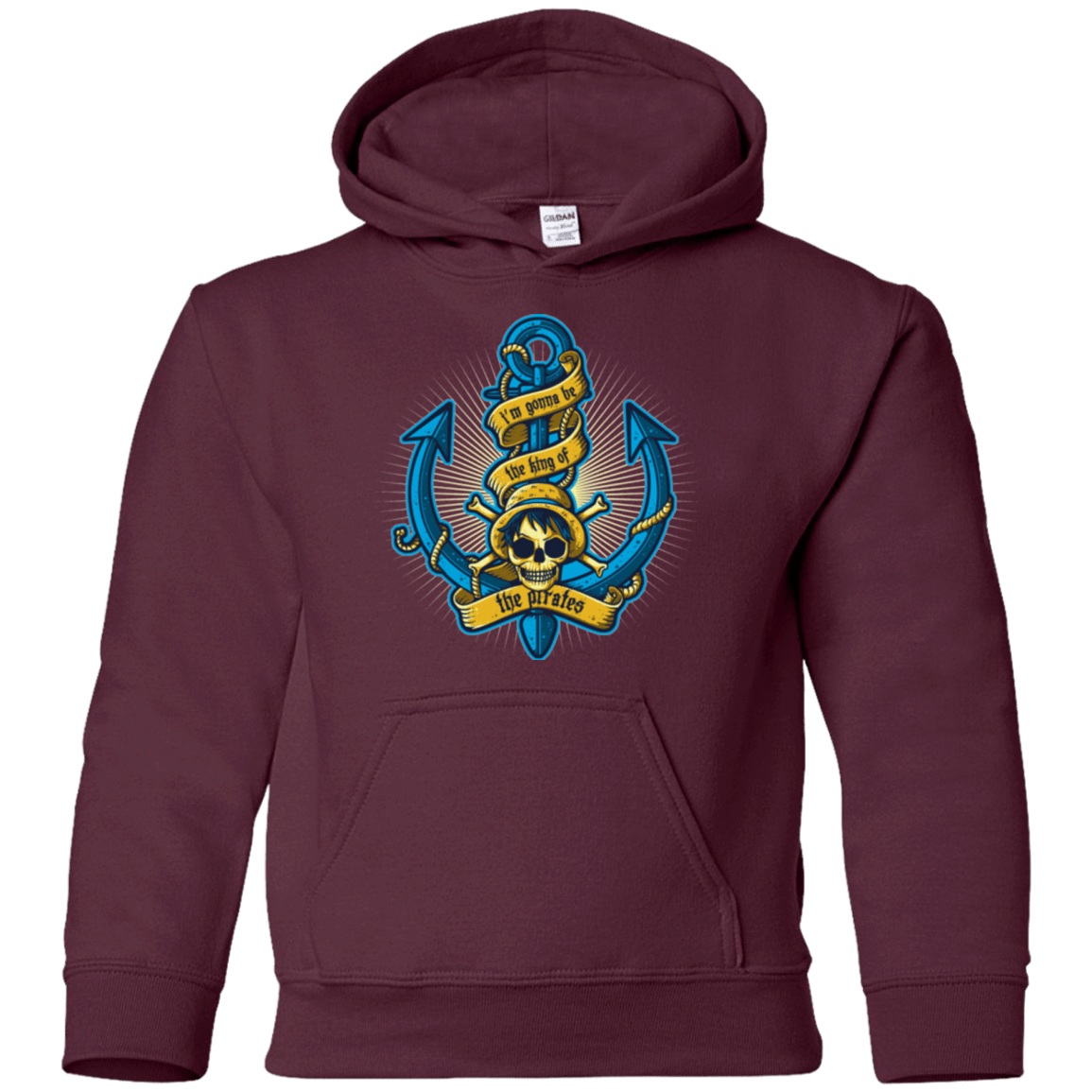 Sweatshirts Maroon / YS KING OF PIRATES Youth Hoodie