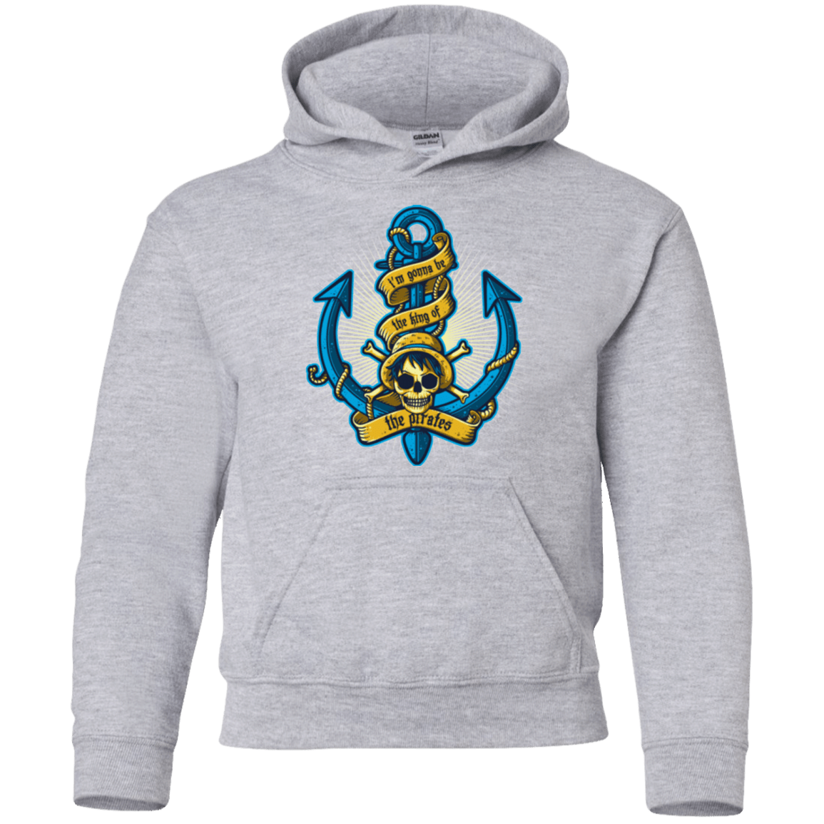 Sweatshirts Sport Grey / YS KING OF PIRATES Youth Hoodie