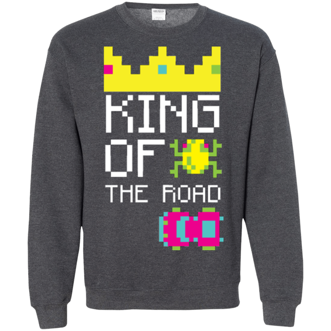 Sweatshirts Dark Heather / Small King Of The Road Crewneck Sweatshirt