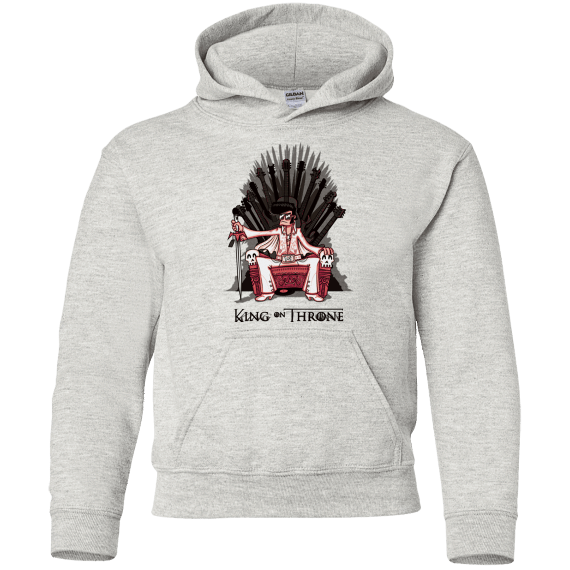 Sweatshirts Ash / YS King on Throne Youth Hoodie