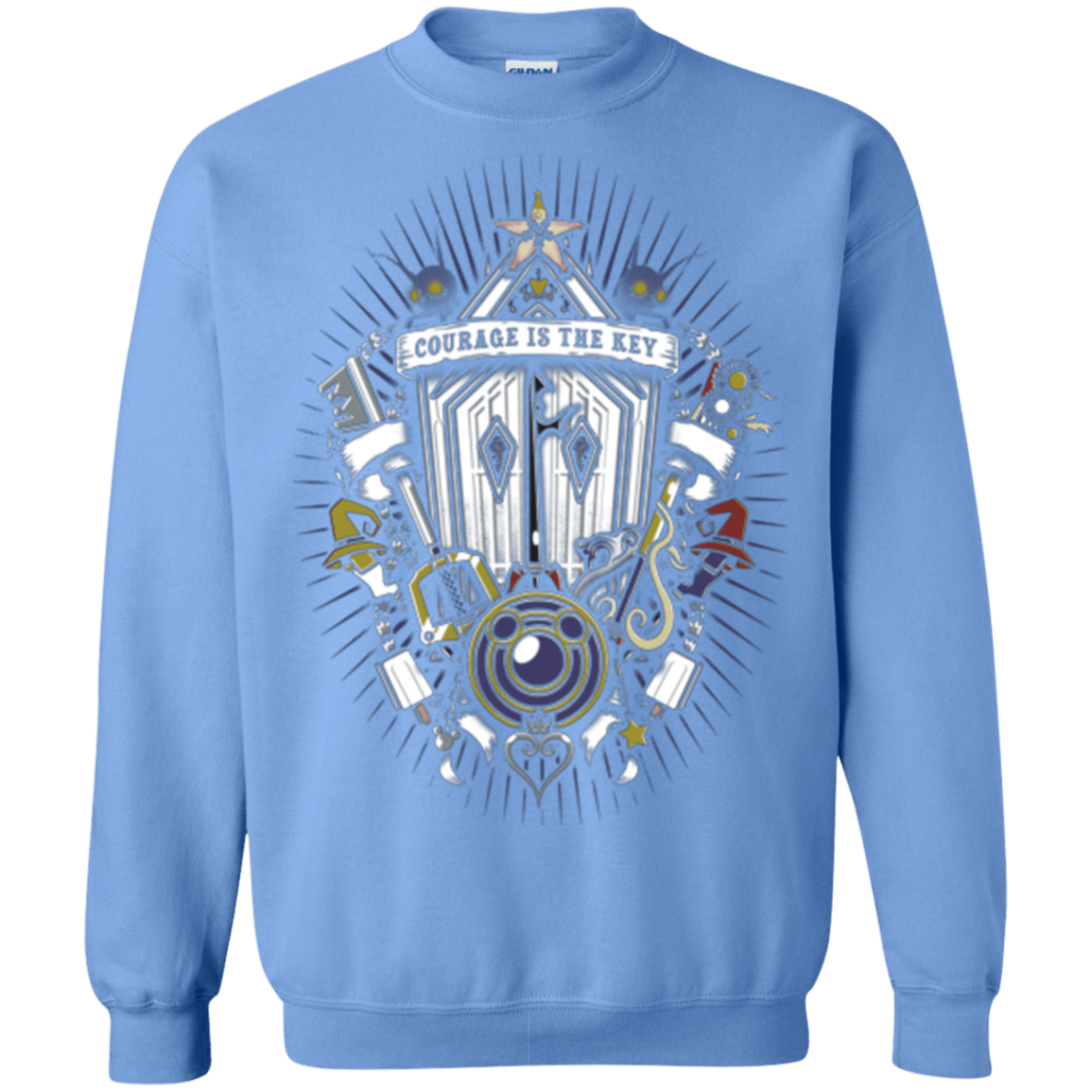 Sweatshirts Carolina Blue / Small Kingdom & Hearts Crest Crewneck Sweatshirt
