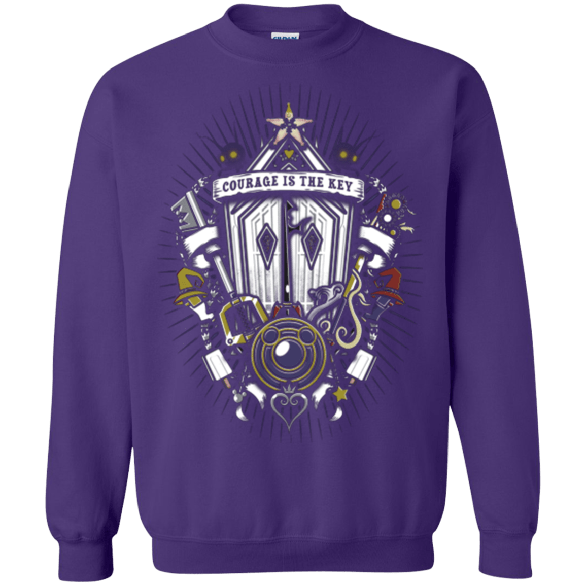 Sweatshirts Purple / Small Kingdom & Hearts Crest Crewneck Sweatshirt