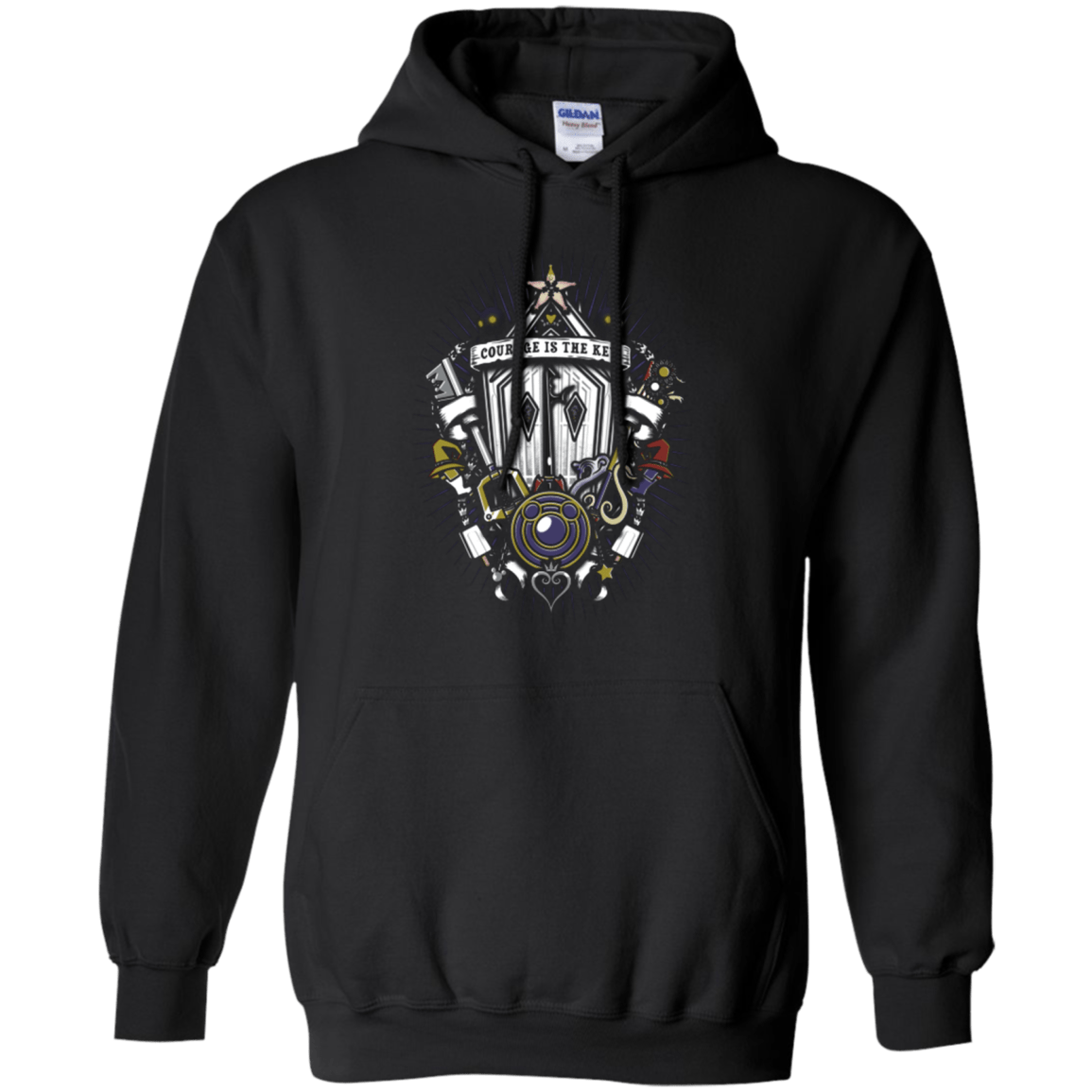 Sweatshirts Black / Small Kingdom & Hearts Crest Pullover Hoodie