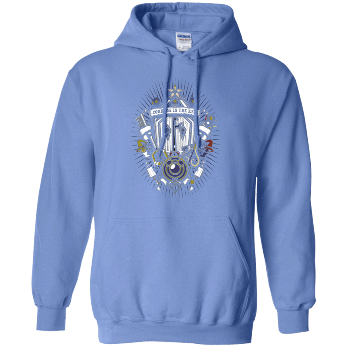 Sweatshirts Carolina Blue / Small Kingdom & Hearts Crest Pullover Hoodie