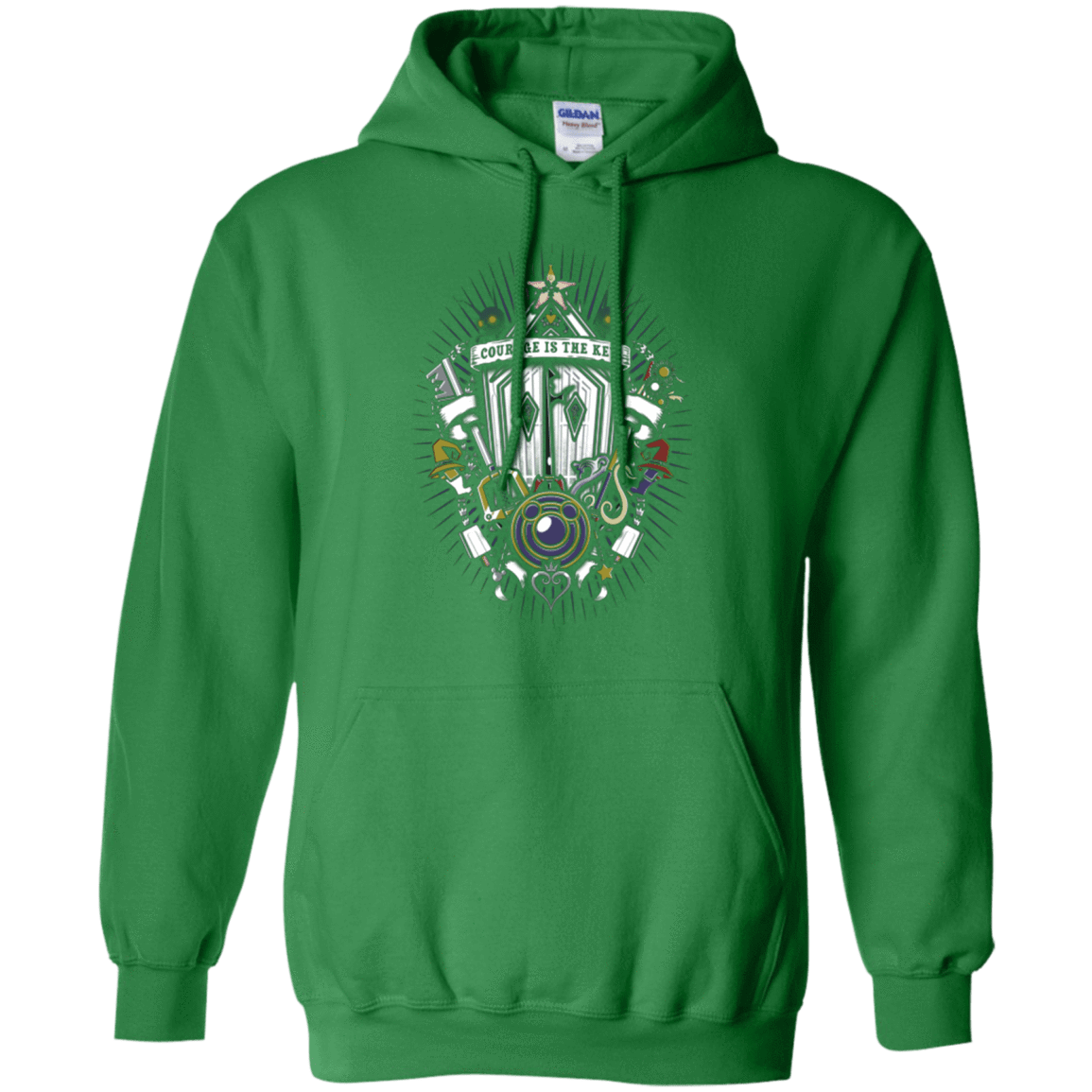 Sweatshirts Irish Green / Small Kingdom & Hearts Crest Pullover Hoodie