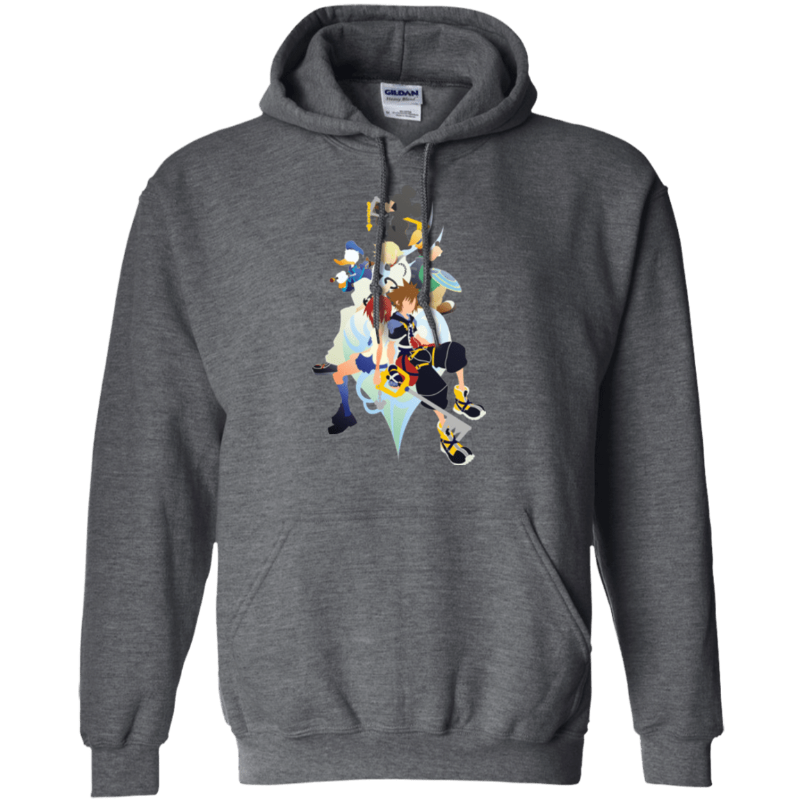 Sweatshirts Dark Heather / Small Kingdom Hearts Pullover Hoodie