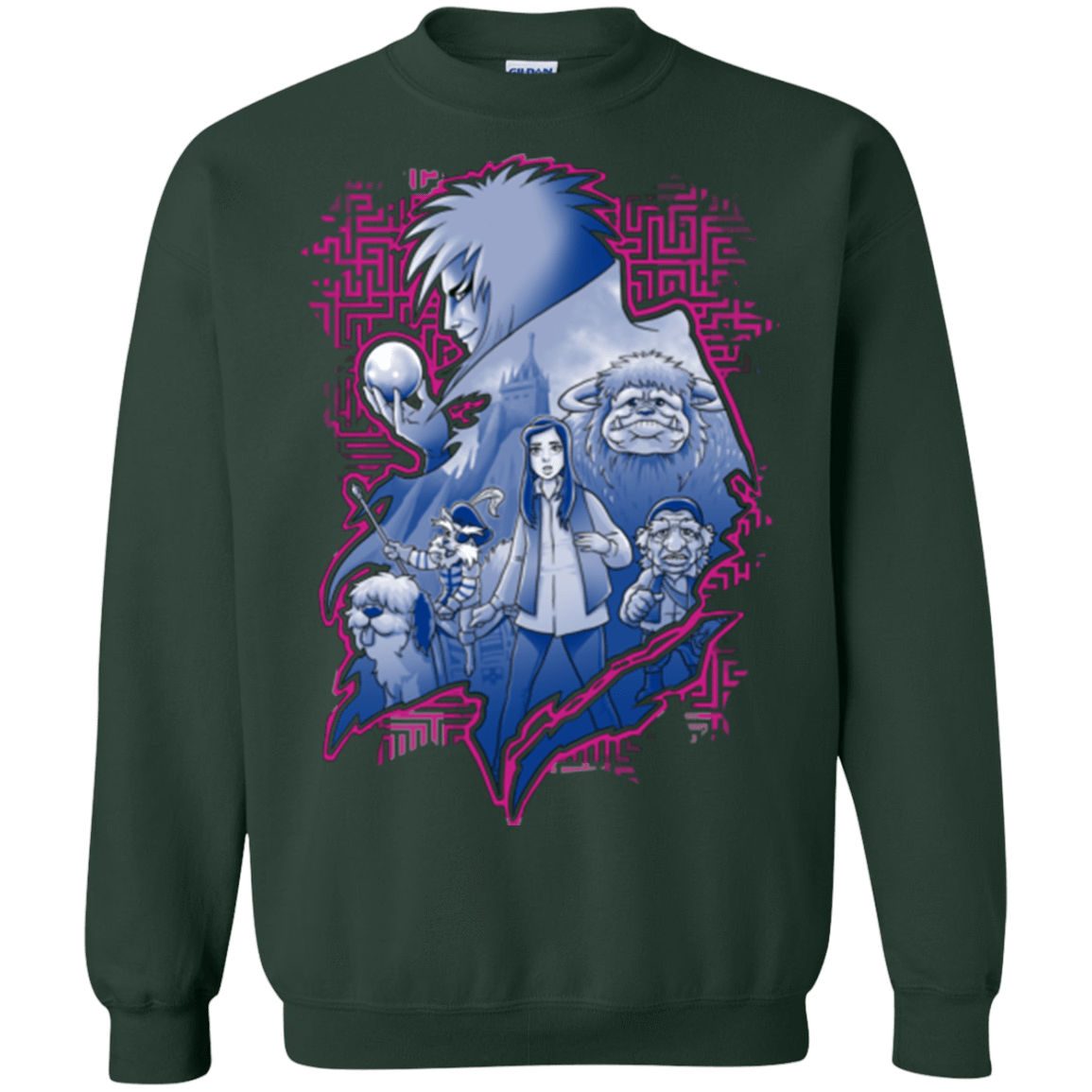 Sweatshirts Forest Green / Small Kings Labyrinth Crewneck Sweatshirt