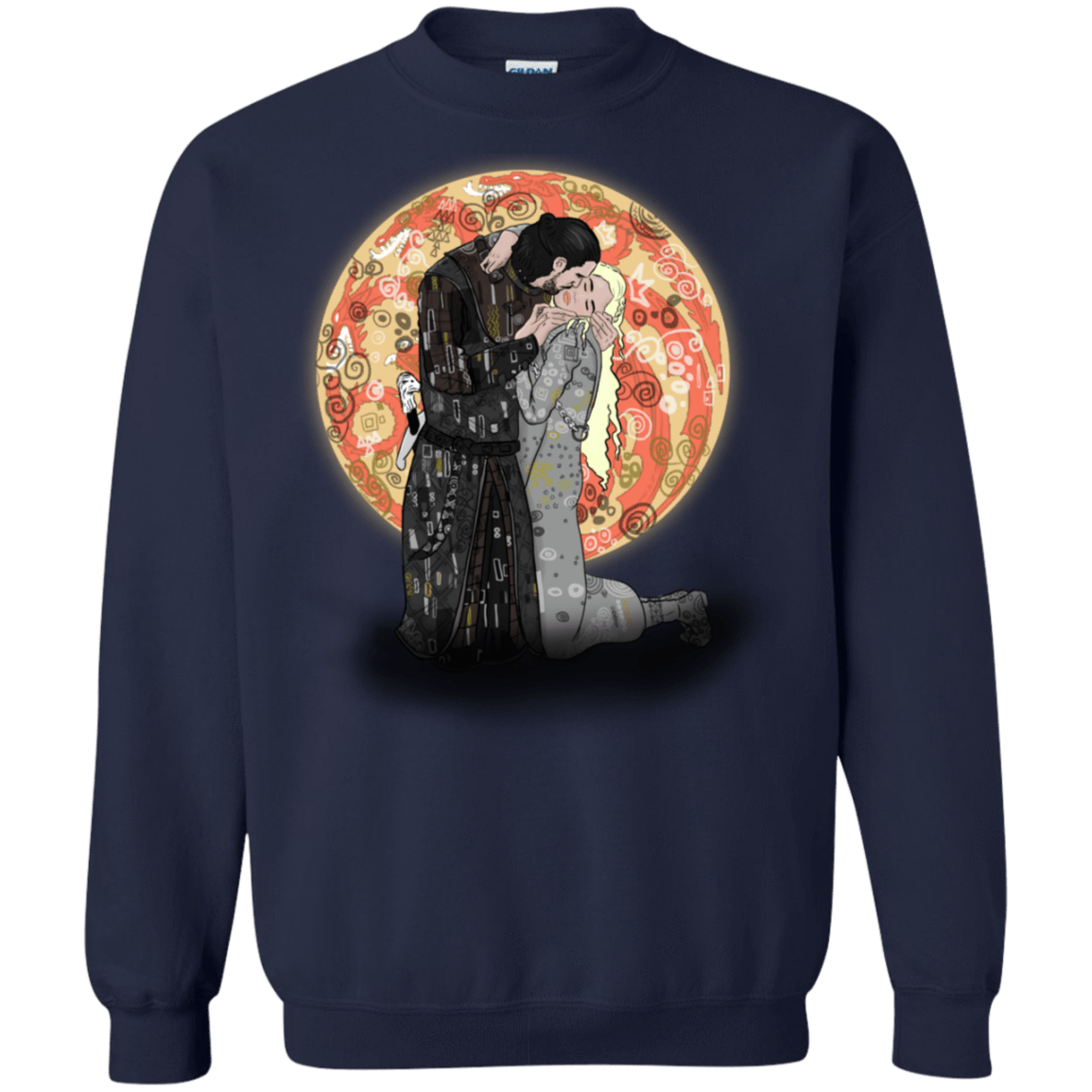 Sweatshirts Navy / S Kiss Jon and Dany Crewneck Sweatshirt