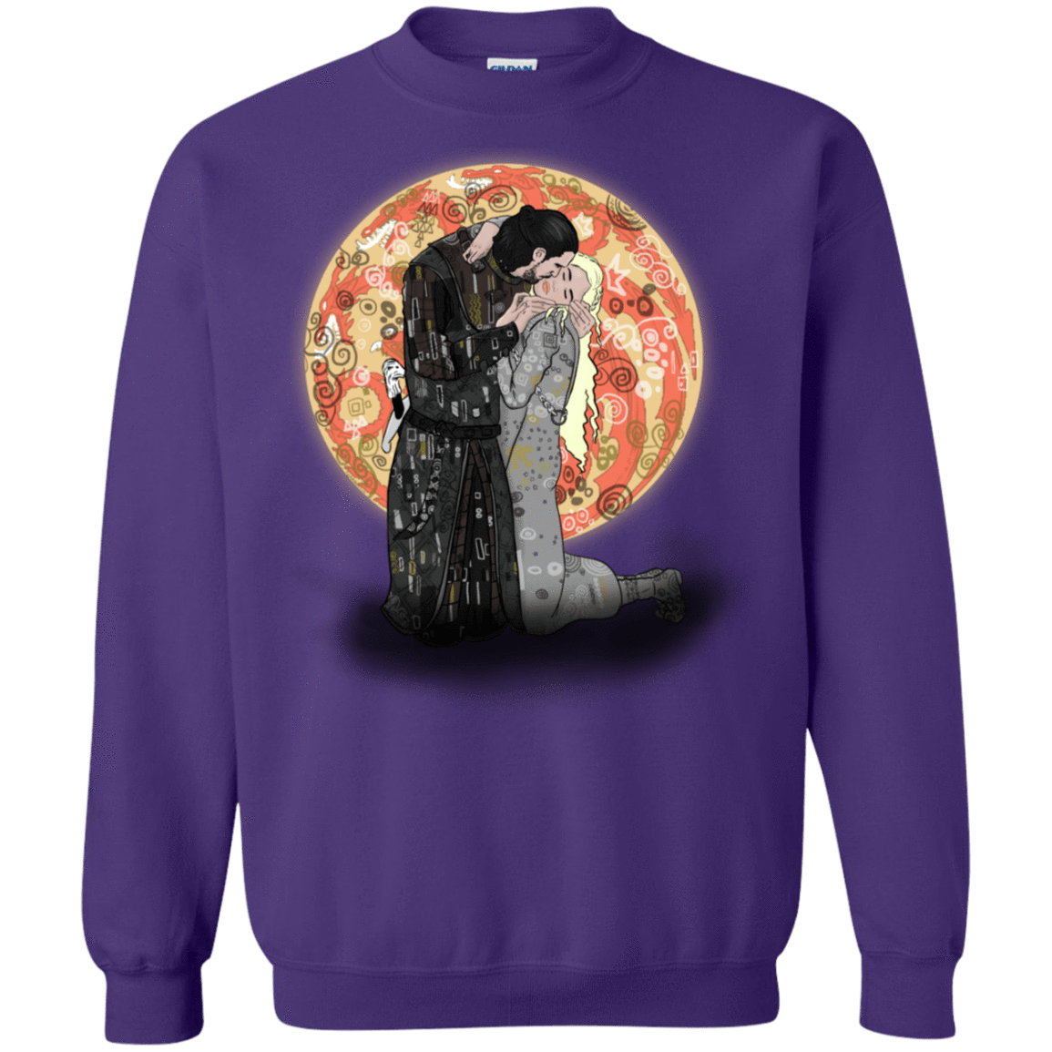 Sweatshirts Purple / S Kiss Jon and Dany Crewneck Sweatshirt