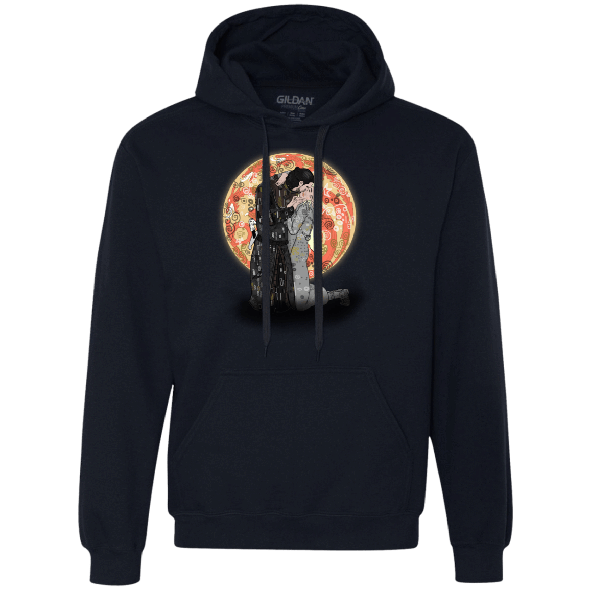 Sweatshirts Navy / S Kiss Jon and Dany Premium Fleece Hoodie