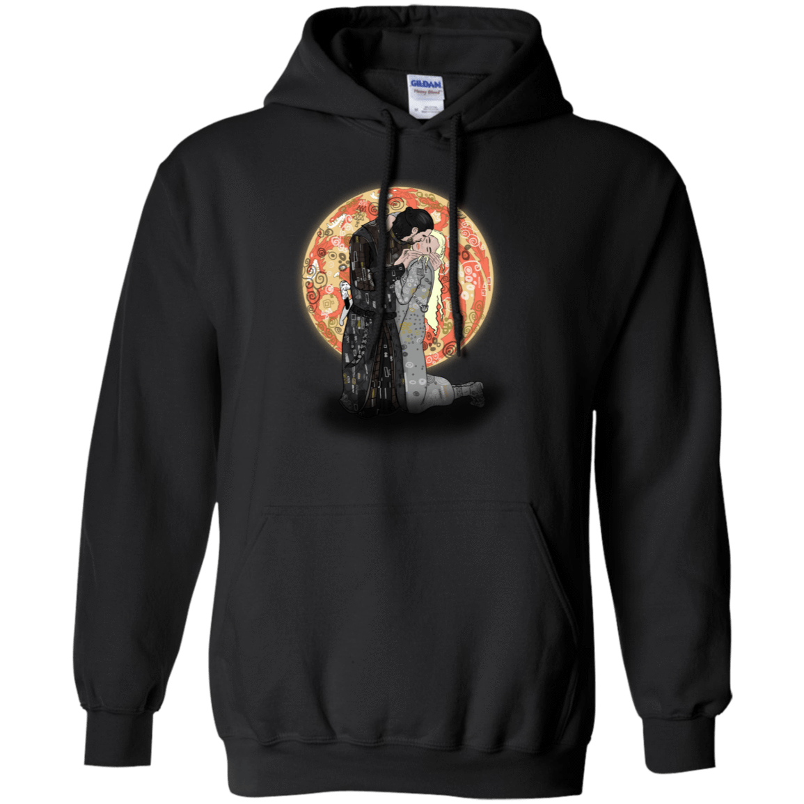 Sweatshirts Black / S Kiss Jon and Dany Pullover Hoodie