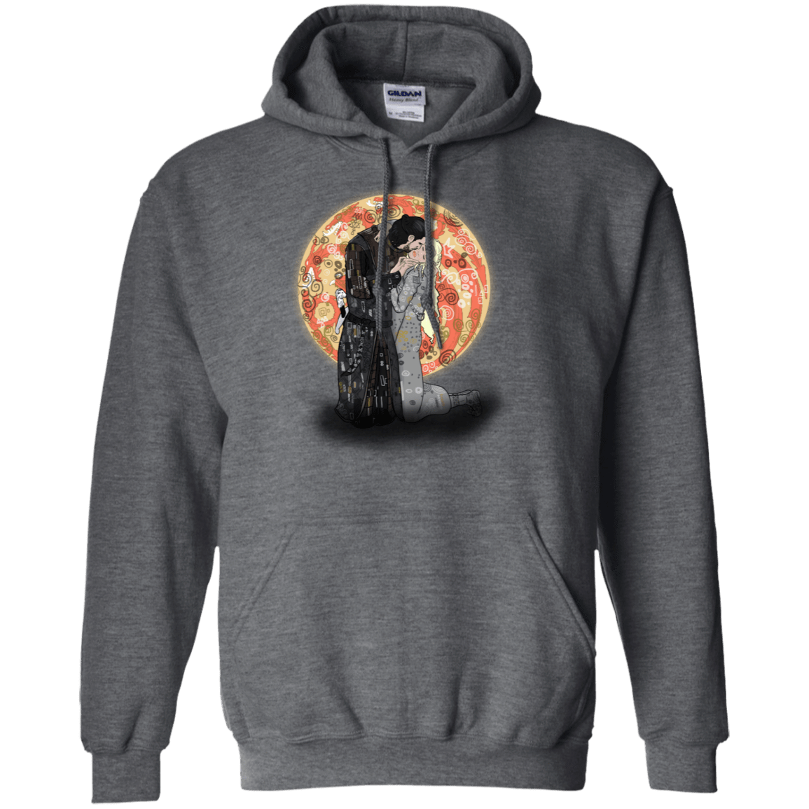 Sweatshirts Dark Heather / S Kiss Jon and Dany Pullover Hoodie