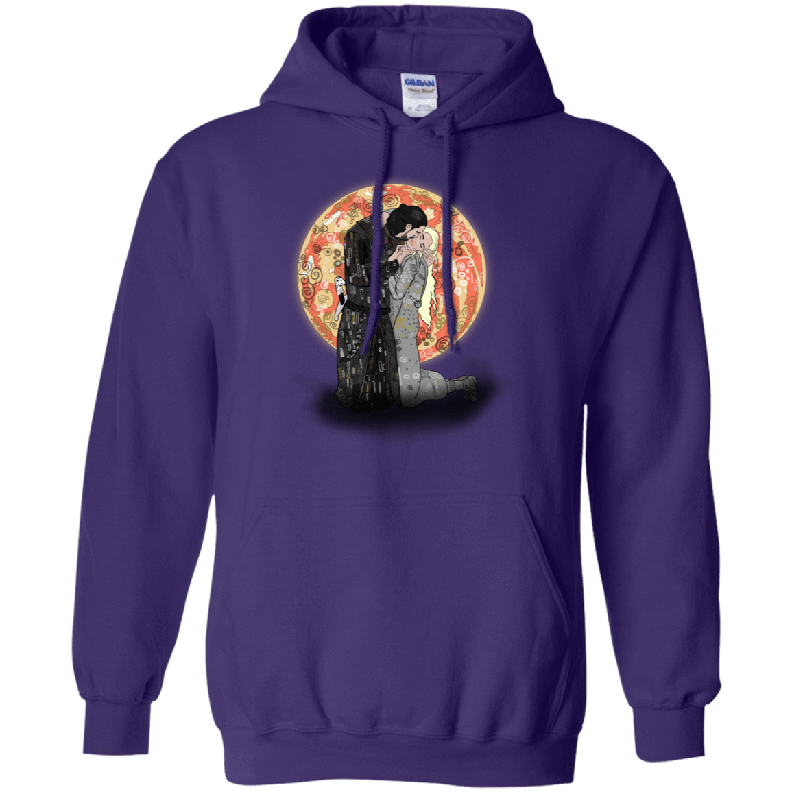 Sweatshirts Purple / S Kiss Jon and Dany Pullover Hoodie