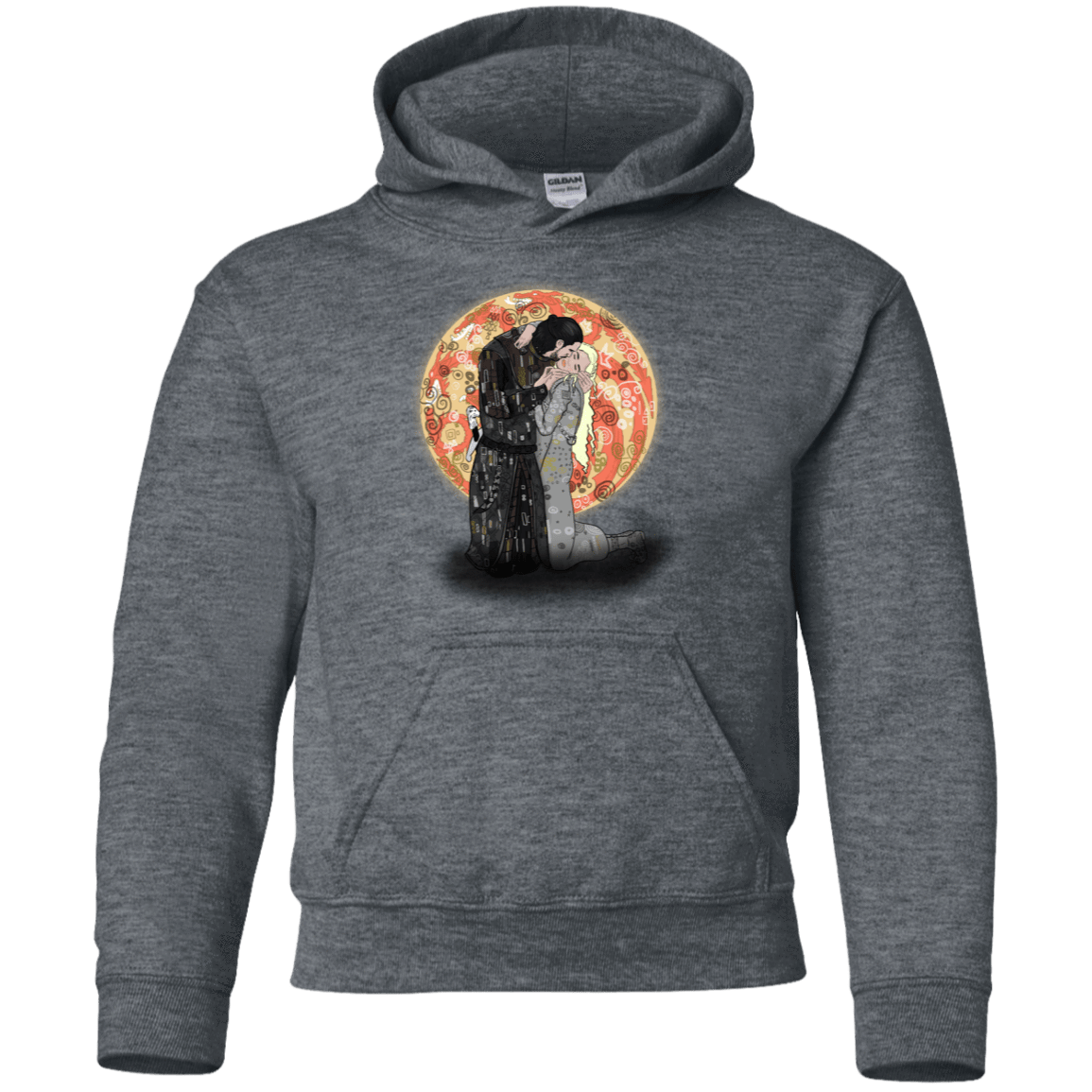 Sweatshirts Dark Heather / YS Kiss Jon and Dany Youth Hoodie