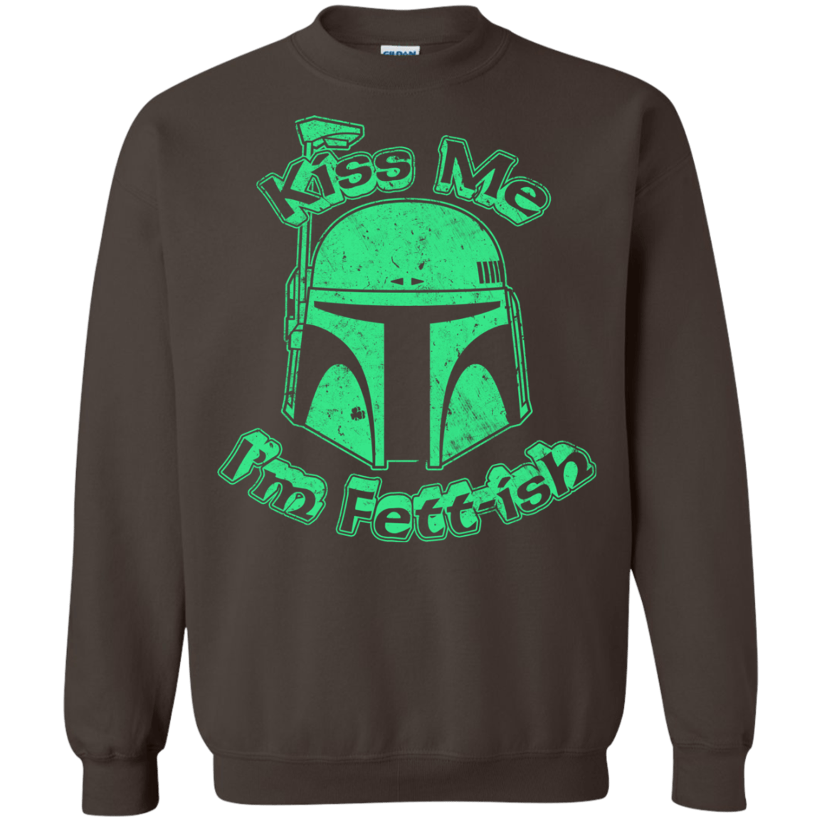 Sweatshirts Dark Chocolate / Small Kiss Me Im Fettish Crewneck Sweatshirt