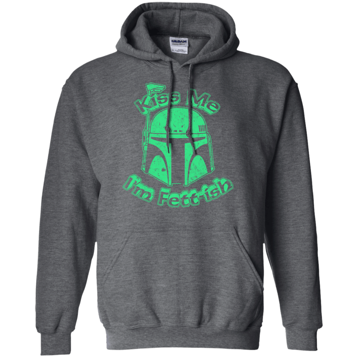 Sweatshirts Dark Heather / Small Kiss Me Im Fettish Pullover Hoodie