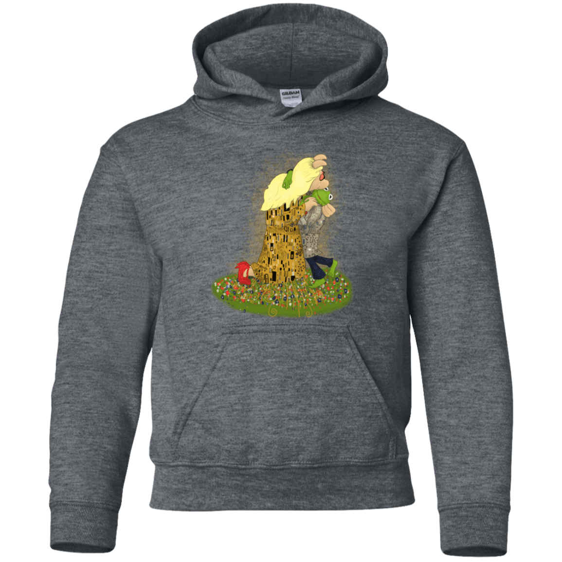 Sweatshirts Dark Heather / YS Kiss of Muppets Youth Hoodie