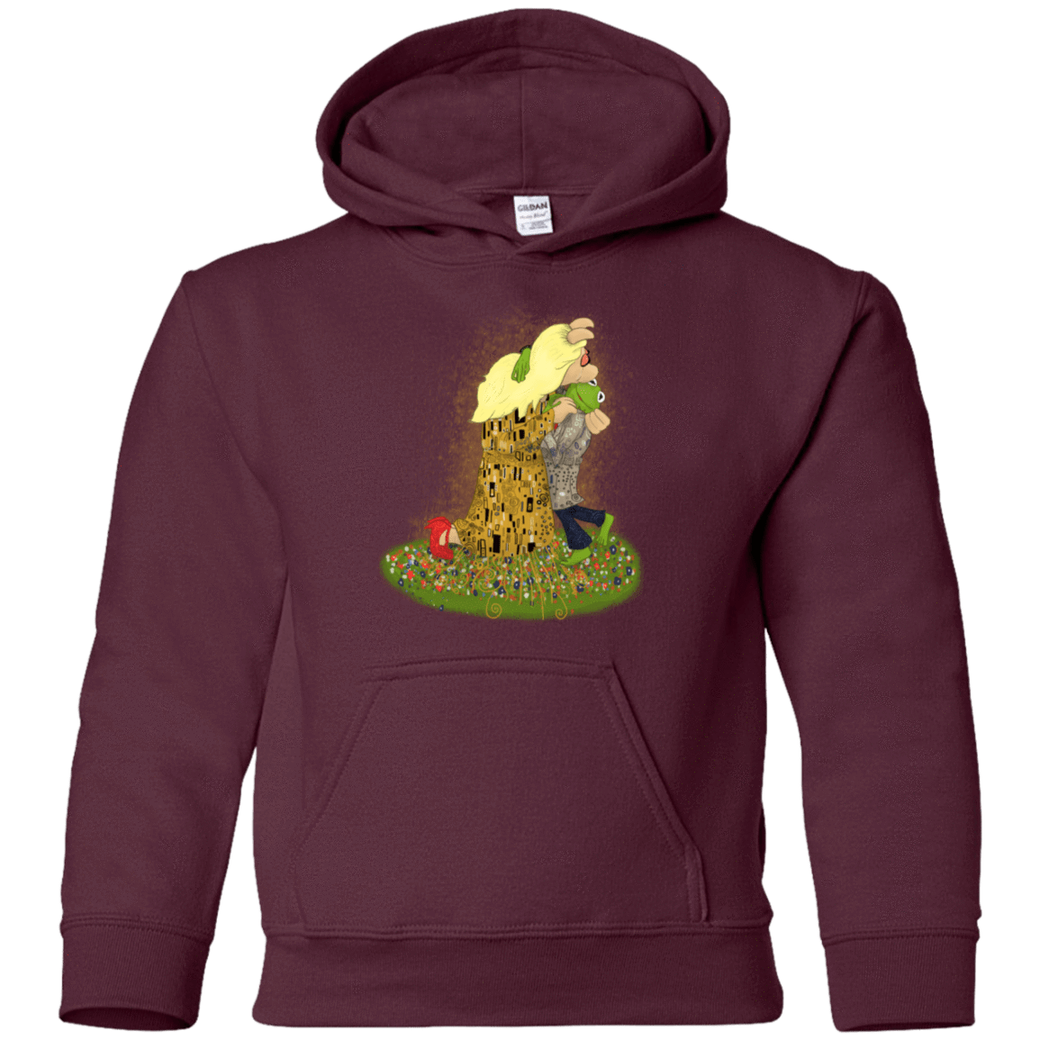 Sweatshirts Maroon / YS Kiss of Muppets Youth Hoodie