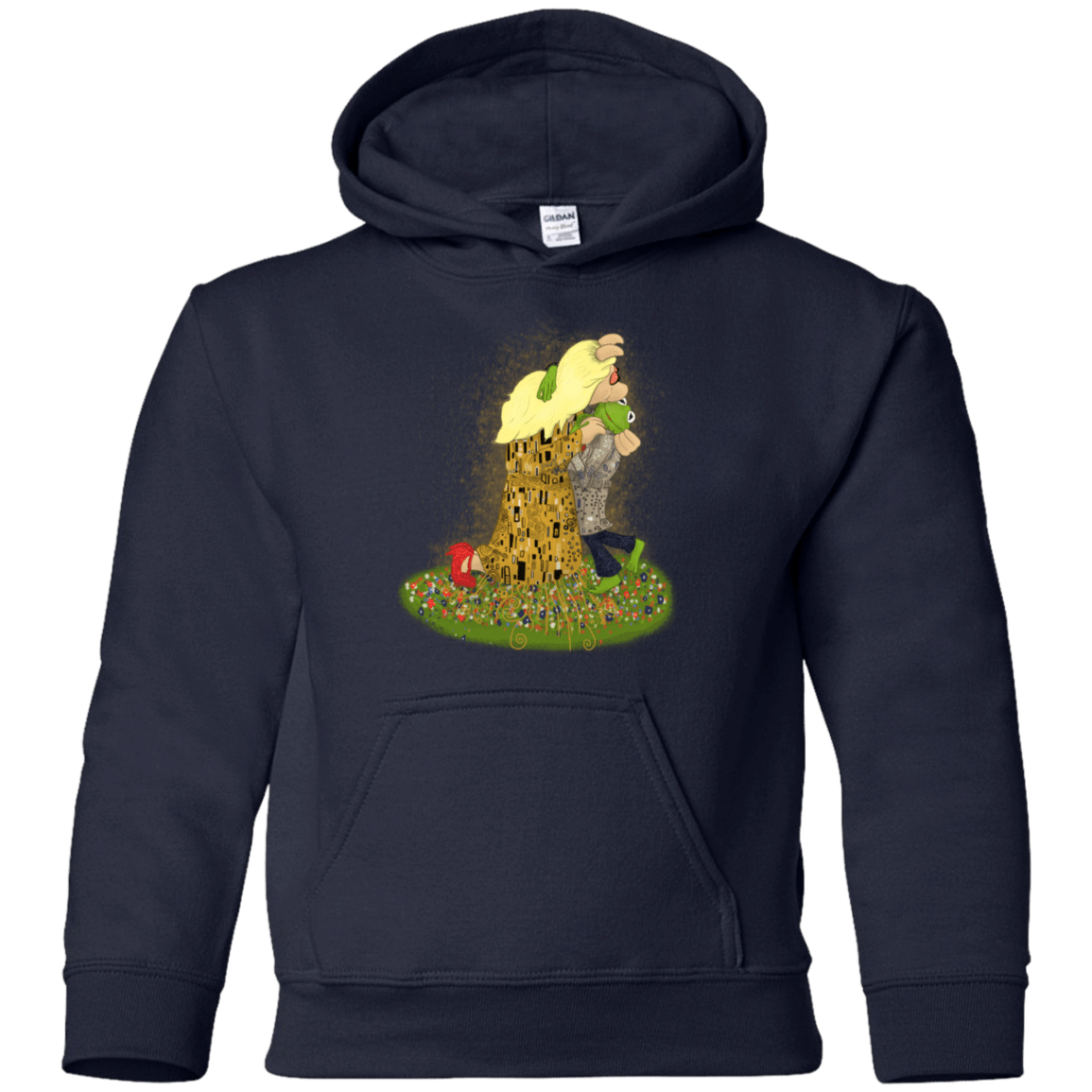 Sweatshirts Navy / YS Kiss of Muppets Youth Hoodie