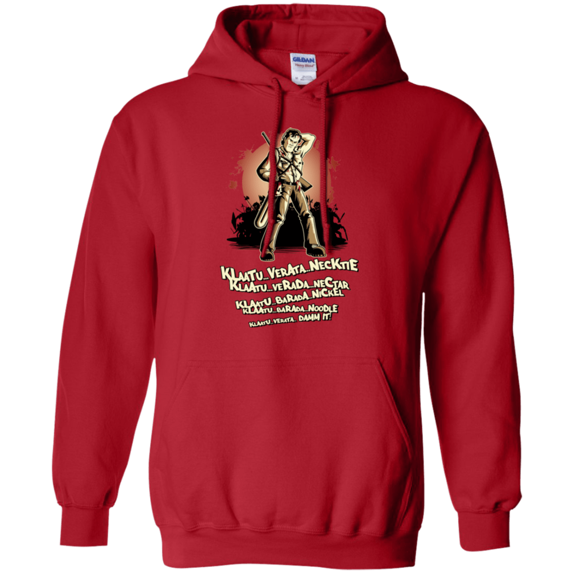 Sweatshirts Red / Small Klaatu Barada Nikto Pullover Hoodie