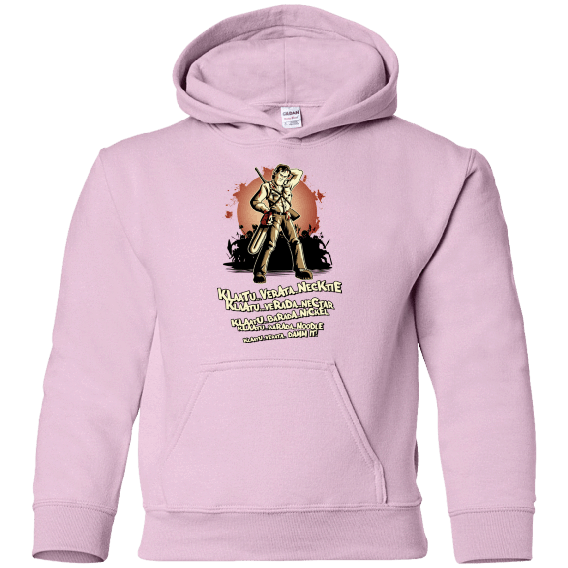 Sweatshirts Light Pink / YS Klaatu Barada Nikto Youth Hoodie